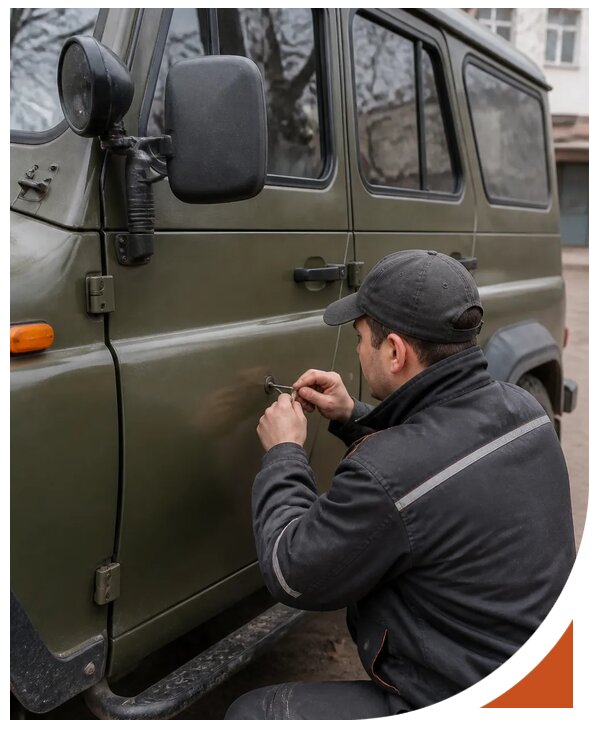Профессиональное вскрытие автомобиля УАЗ без повреждений в Вятских Поляне